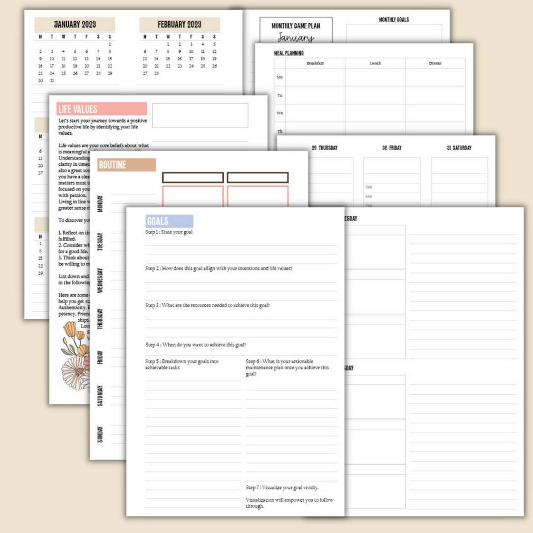 The WRITEOSAURUS 2023 Dated Planner PRINTABLE - Say Hello to Streamline Planning
